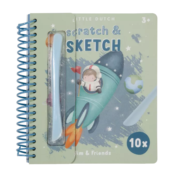 Carte pentru copii - Scratch & Sketch - Jim - Little Dutch