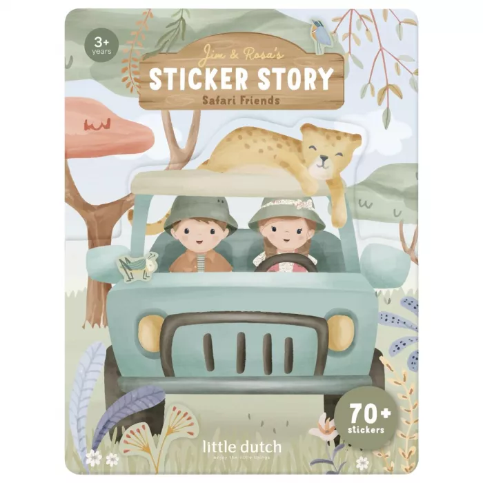 Set creativ cu stickere Safari Friends