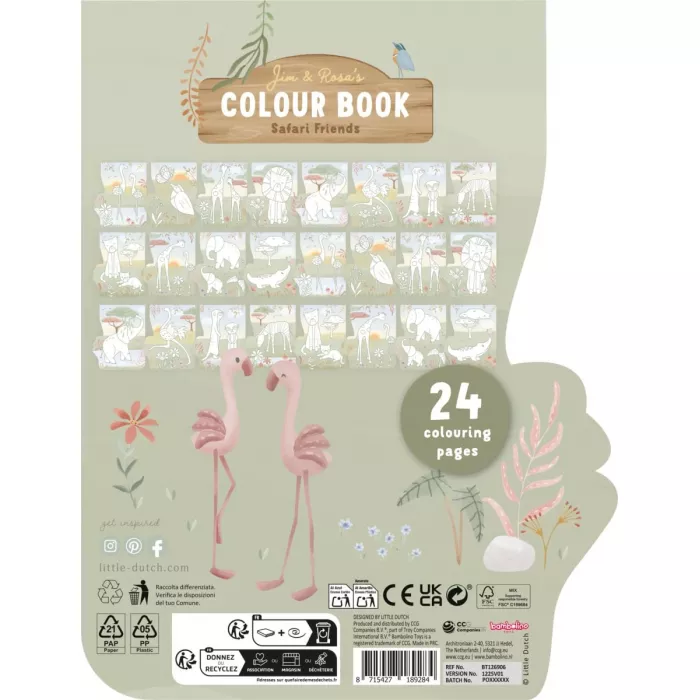 Carte de colorat Safari Friends