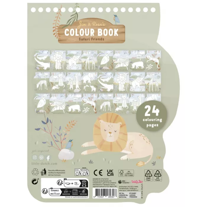 Carte de colorat Jim – Safari Friends