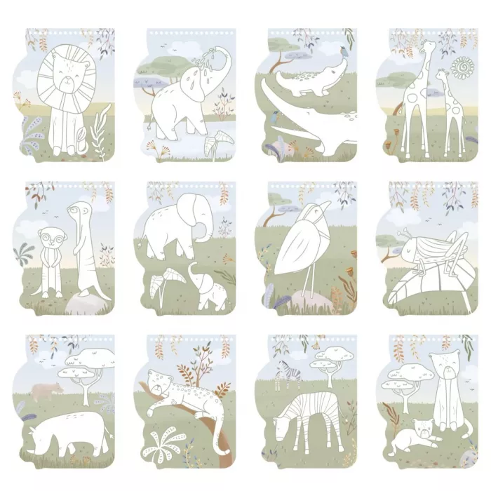 Carte de colorat Jim – Safari Friends