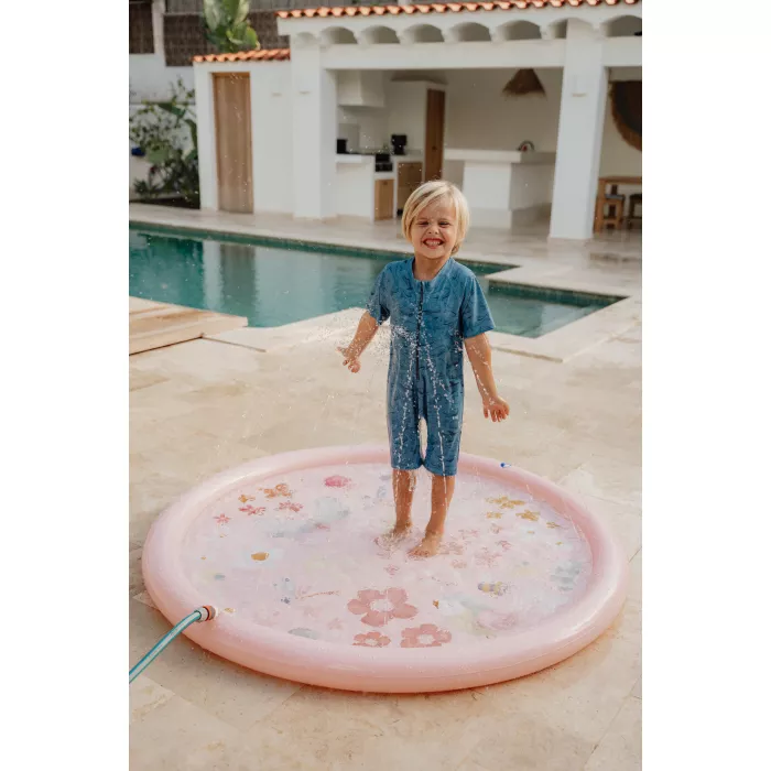 Piscina gonflabila cu aspersoare pentru copii - Little Pink Flowers - Little Dutch