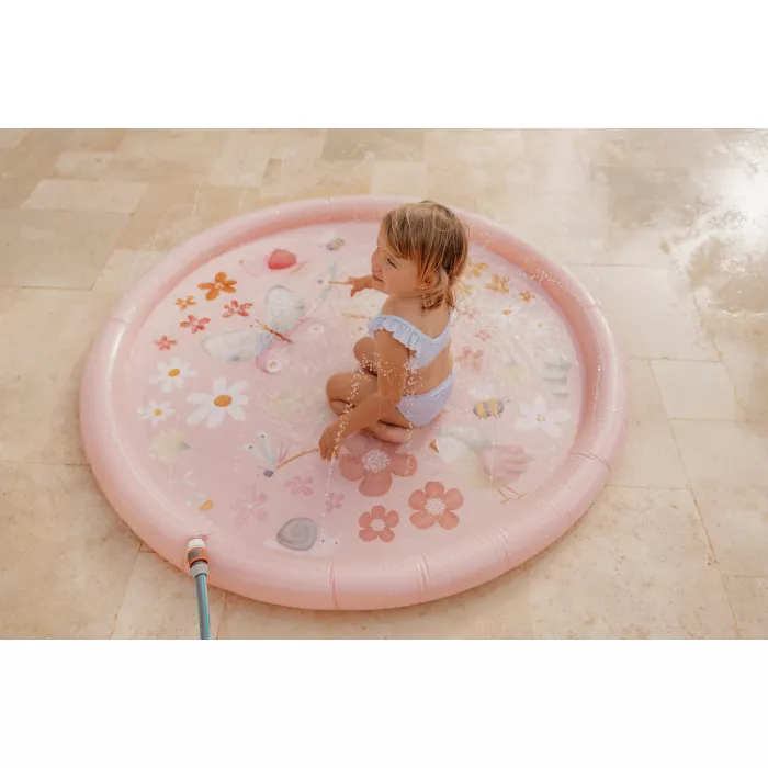 Piscina gonflabila cu aspersoare pentru copii - Little Pink Flowers - Little Dutch