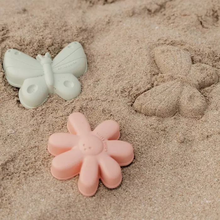 Jucarii pentru plaja cu forme pentru nisip - Flowers & Butterflies - Little Dutch