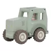 Tractor din lemn FSC cu fermier - Green - Little Dutch
