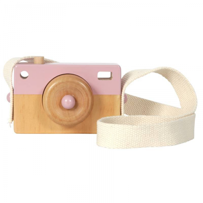 Decoratiune/jucarie aparat foto din lemn - roz - Little Dutch Decoratiune/jucarie aparat foto din lemn - roz - Little Dutch