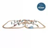 Set de sine de tren din lemn cu 108 piese - Little Railway Collection - Little Dutch