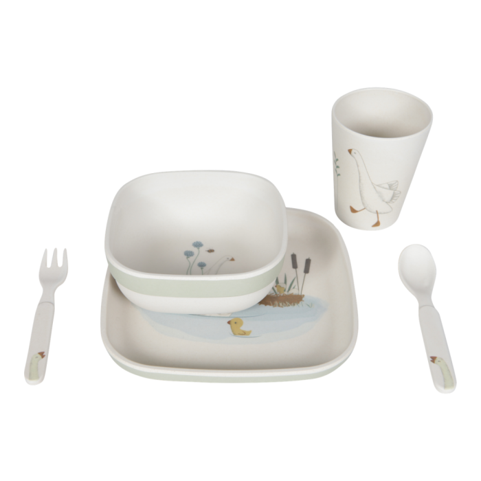 Set complet din bambus pentru masa copilului - Little Goose - Little Dutch Set complet din bambus pentru masa copilului - Little Goose - Little Dutch