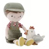 Papusa textila - Jim cu pui - 35 cm - Little Farm - Little Dutch