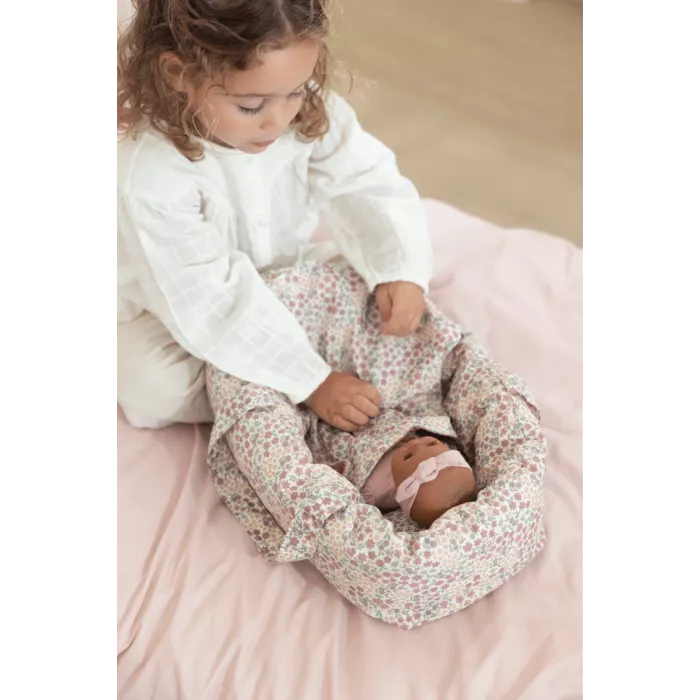 Babynest pentru papusi - Pink - Little Dutch
