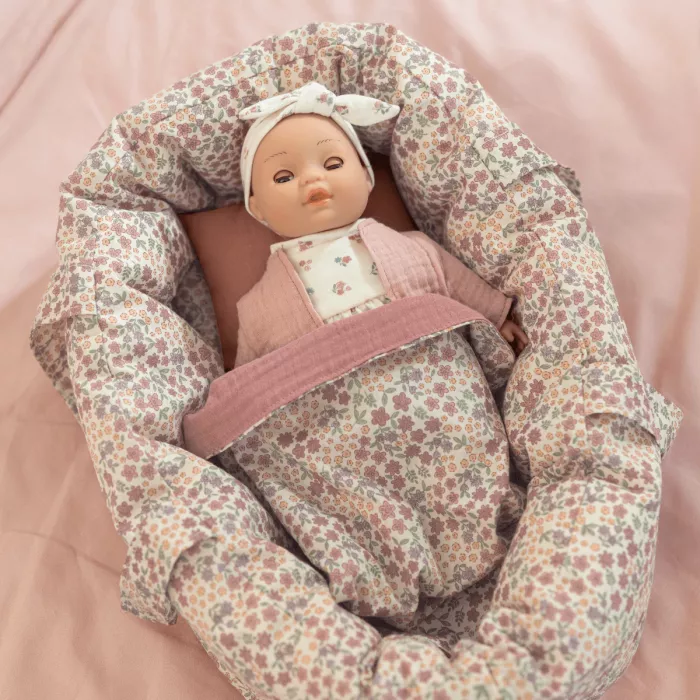 Babynest pentru papusi - Pink - Little Dutch