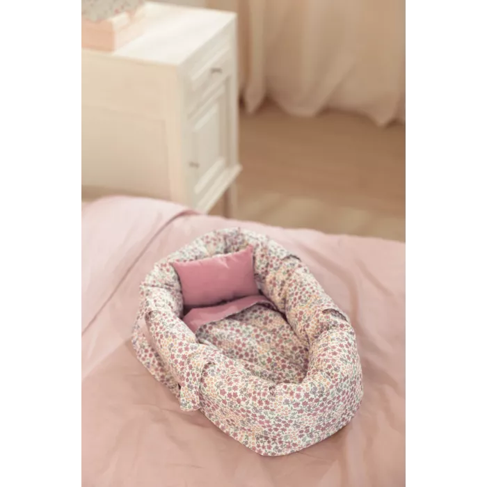 Babynest pentru papusi - Pink - Little Dutch