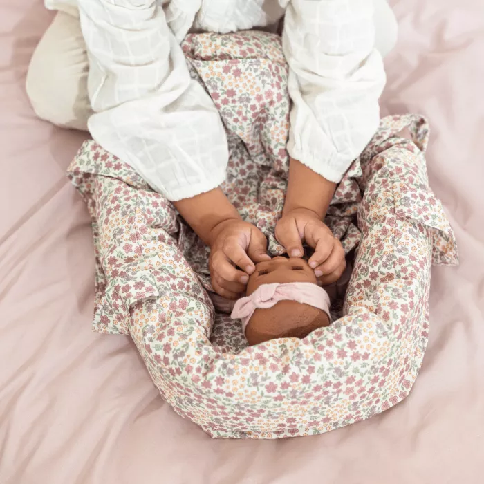 Babynest pentru papusi - Pink - Little Dutch