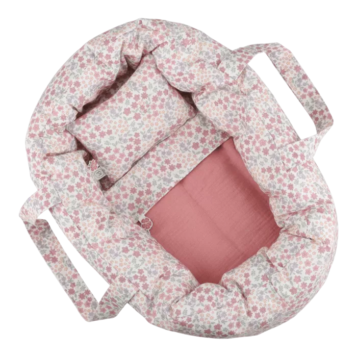Babynest pentru papusi - Pink - Little Dutch