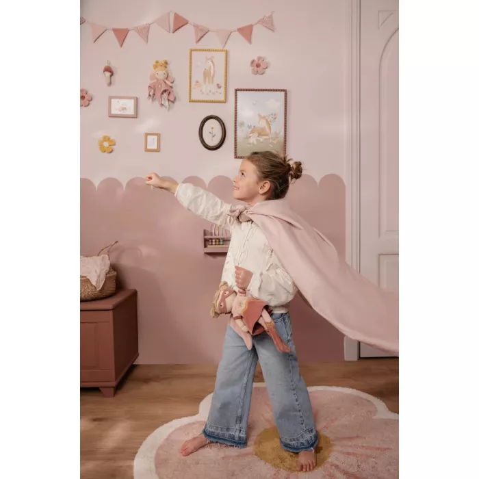Papusa textila - Superhero Rosa - 35 cm - Little Dutch