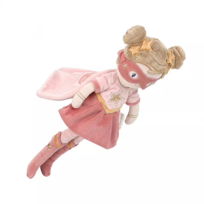Papusa textila - Superhero Rosa - 35 cm - Little Dutch