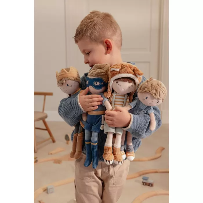 Papusa textila - Superhero Jim - 35 cm - Little Dutch