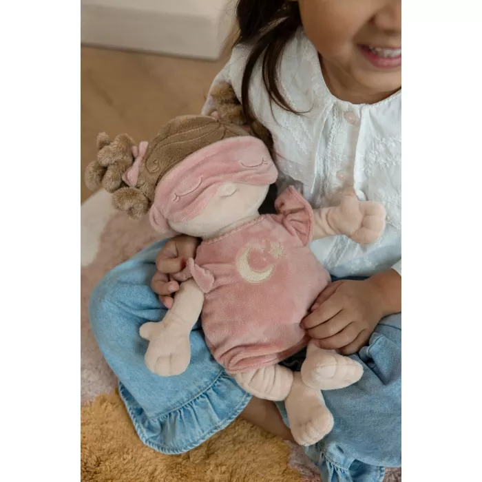 Papusa textila certificata GRS - Sleeping Rosa - Little Dutch