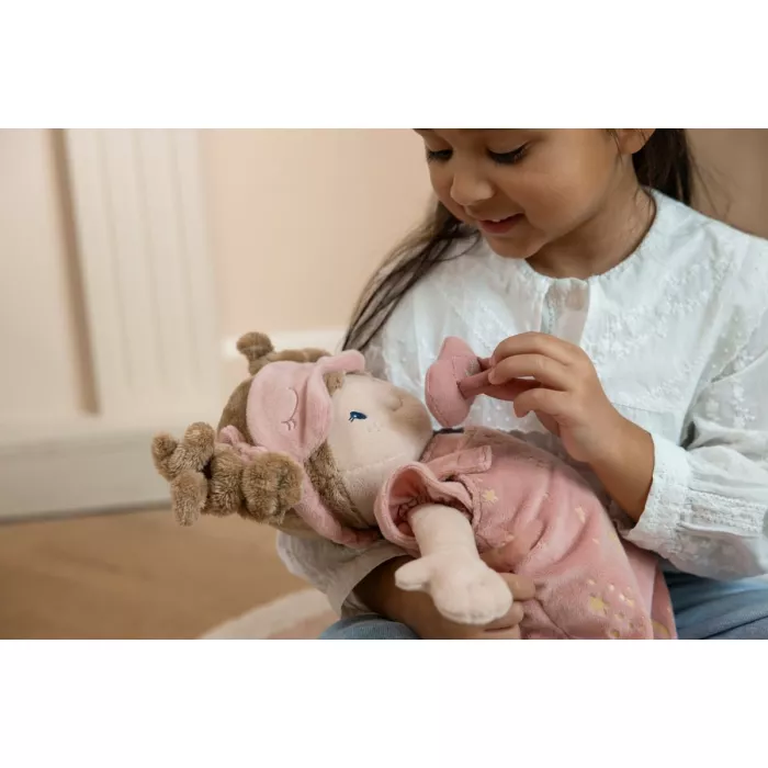 Papusa textila certificata GRS - Sleeping Rosa - Little Dutch