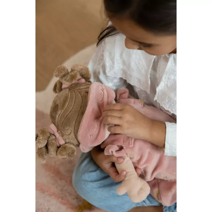 Papusa textila certificata GRS - Sleeping Rosa - Little Dutch
