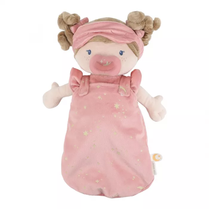 Papusa textila certificata GRS - Sleeping Rosa - Little Dutch