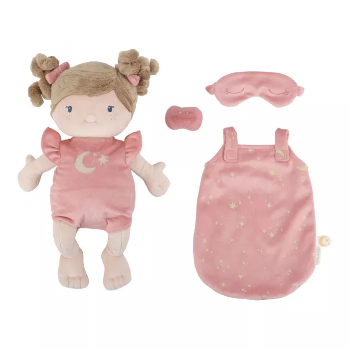 Papusa textila certificata GRS - Sleeping Rosa - Little Dutch