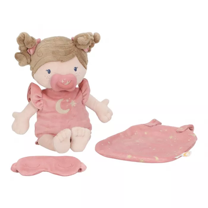 Papusa textila certificata GRS - Sleeping Rosa - Little Dutch