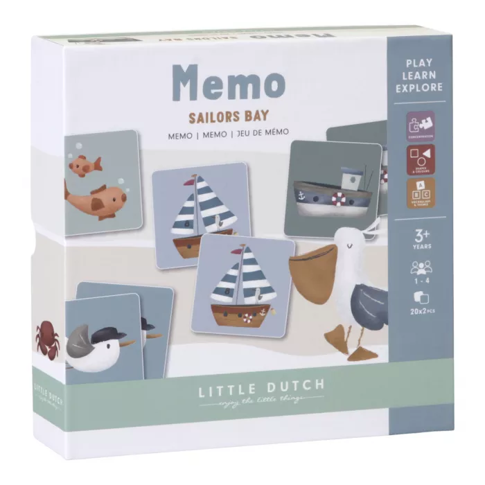 Joc memo din carton FSC - Sailors Bay - Little Dutch