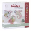 Puzzle 6 in 1 din carton FSC - Flowers & Butterflies - Little Dutch