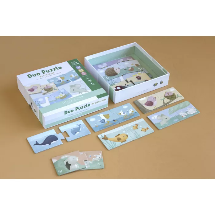 Puzzle Duo din carton FSC - Little Dutch