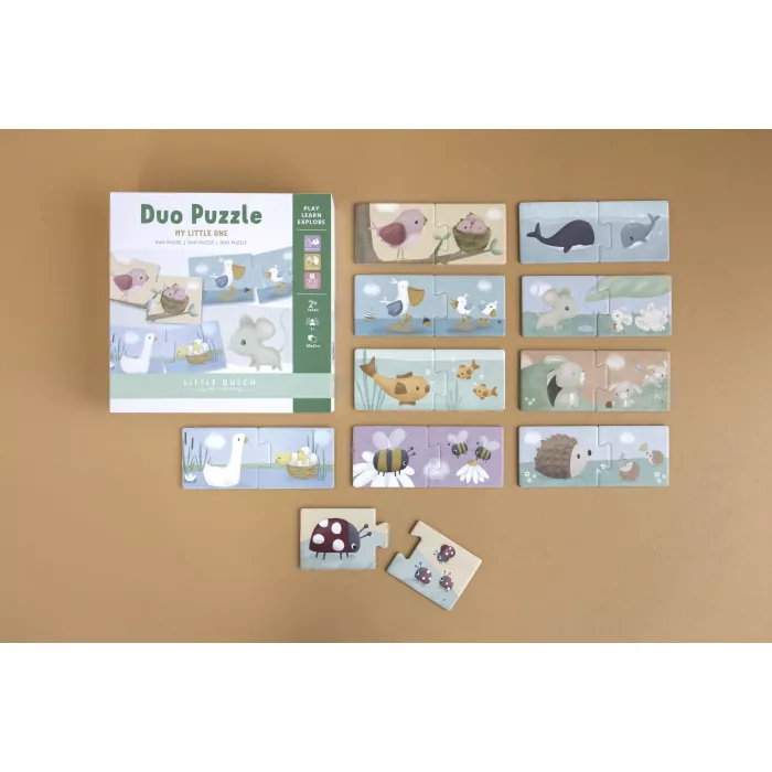 Puzzle Duo din carton FSC - Little Dutch