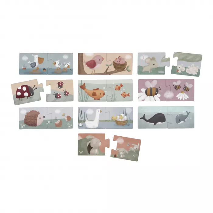 Puzzle Duo din carton FSC - Little Dutch