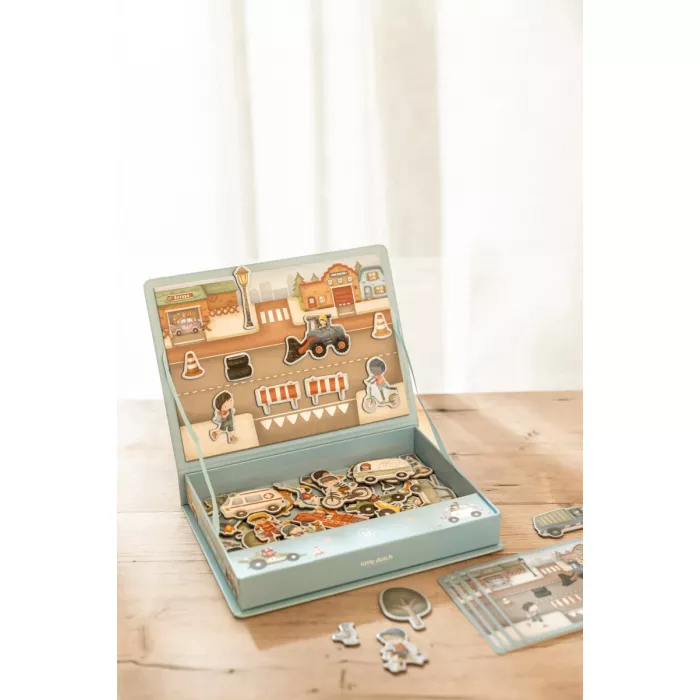 Puzzle magnetic Vehiculele lui Jim – Little Dutch