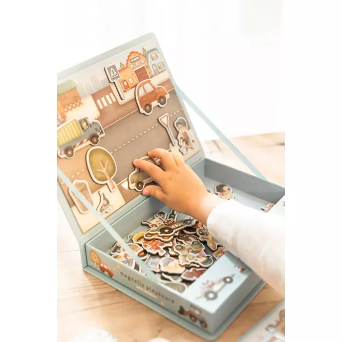 Puzzle magnetic Vehiculele lui Jim – Little Dutch