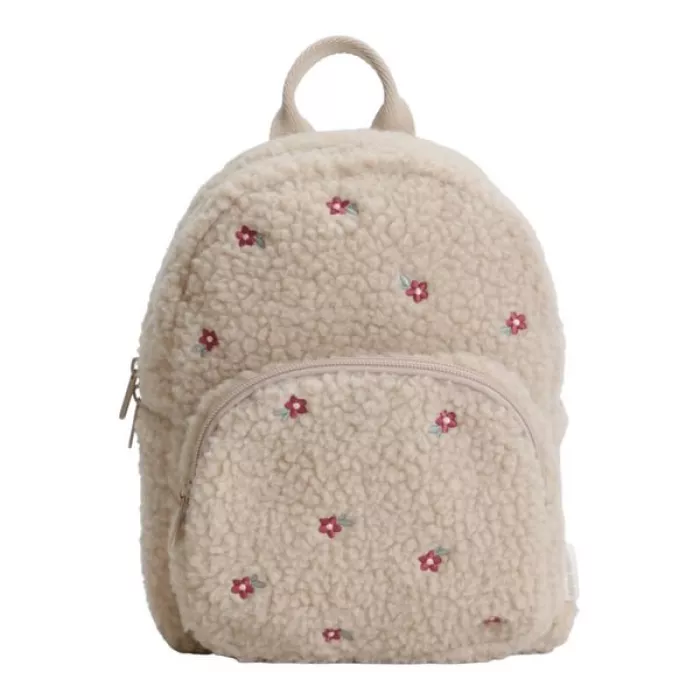 Rucsac pentru copii din material teddy - Sand - Fairy Garden - Little Dutch