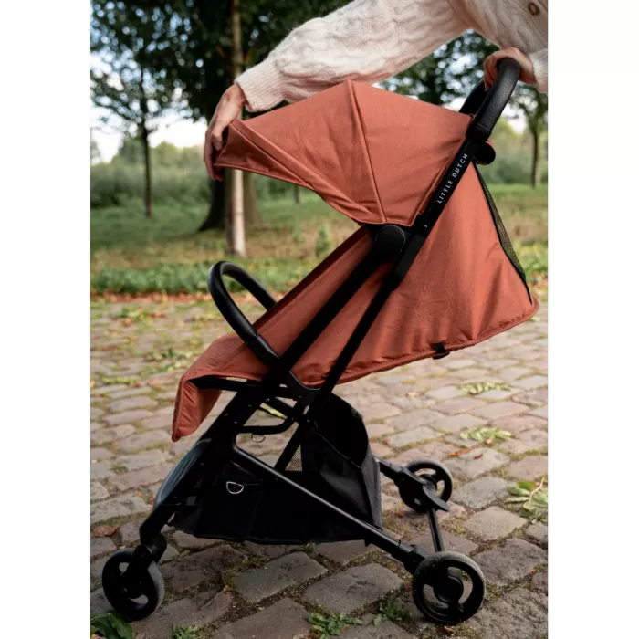 Carucior cu cadru din aluminiu - Verde Oliv - Little Dutch
