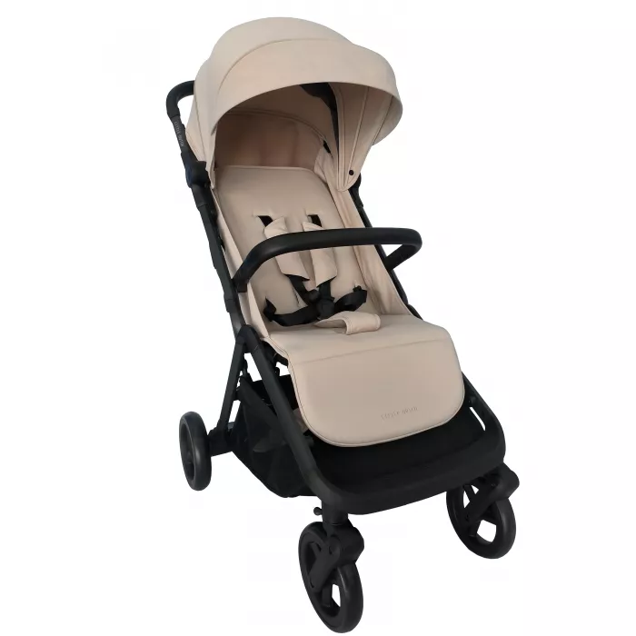 Carucior pliabil cu cadru din aluminiu Confort - BEIGE - Little Dutch