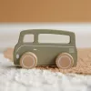 Masinuta clasica din lemn - Van - olive - Little Dutch