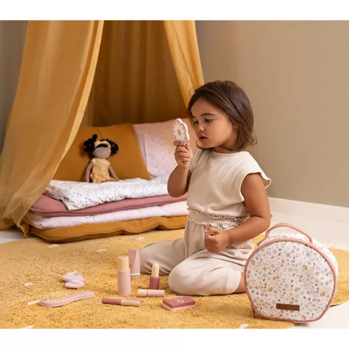 Set din lemn pentru machiaj cu gentuta - Little Dutch