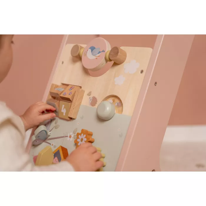 Antemergator/Premergator din lemn FSC cu activitati - Flowers & Butterflies - Little Dutch