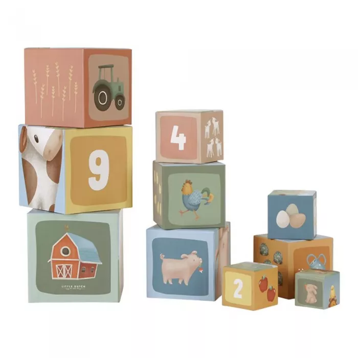 Cutii pentru stivuire din carton FSC - Little Farm - Little Dutch