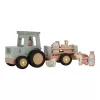 Tractor din lemn FSC cu remorca - Little Farm - Little Dutch