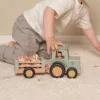 Tractor din lemn FSC cu remorca - Little Farm - Little Dutch Tractor din lemn FSC cu remorca - Little Farm - Little Dutch