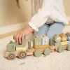 Trenulet din lemn FSC pentru stivuire - Tractor - Little Farm - Little Dutch Trenulet din lemn FSC pentru stivuire - Tractor - Little Farm - Little Dutch