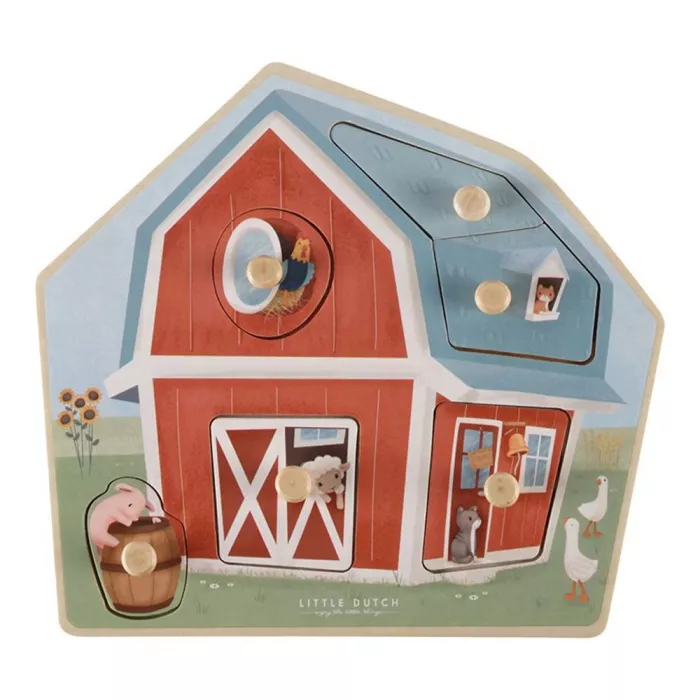 Puzzle din lemn FSC - Little Farm - Little Dutch