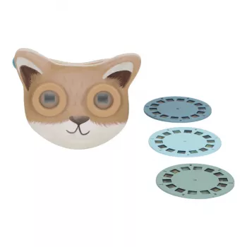 Dispozitiv din lemn cu discuri cu imagini in forma de vulpe - Forest Friends - Little Dutch