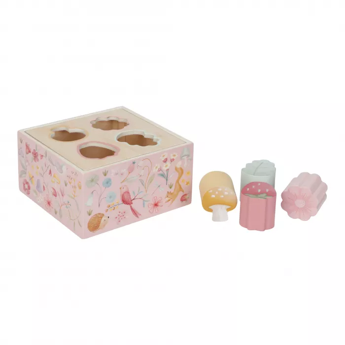 Jucarie din lemn FSC sortator forme - Roz - Fairy Garden - Little Dutch