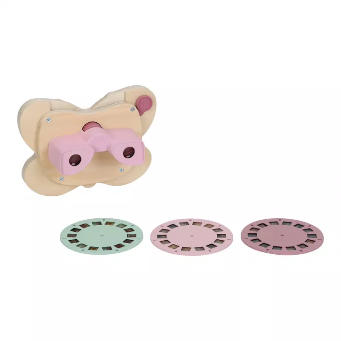 Dispozitiv din lemn cu discuri cu imagini in forma de fluture - Fairy Garden - Little Dutch