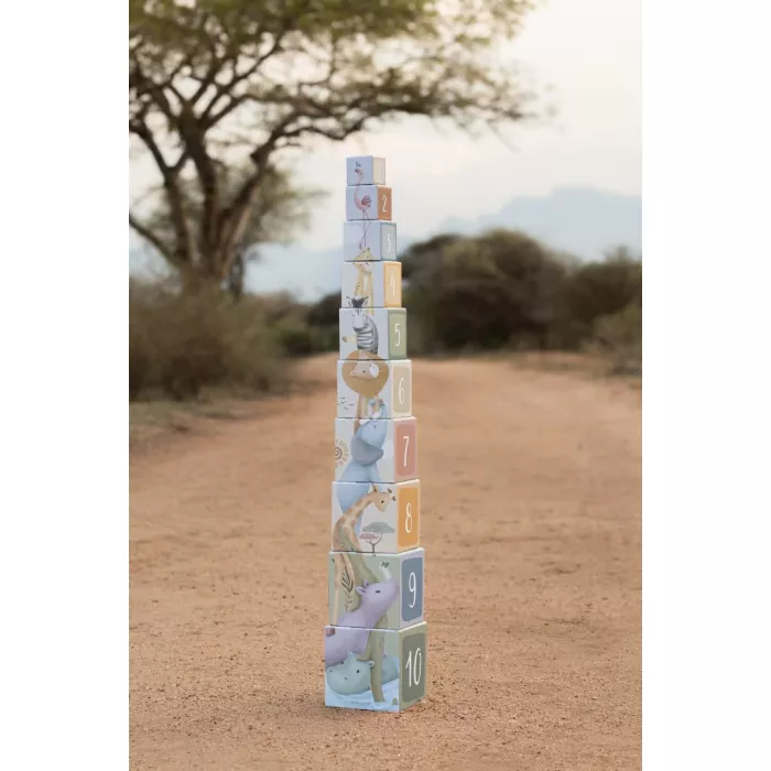 Cutii pentru stivuire din carton FSC - Safari Friends - Little Dutch