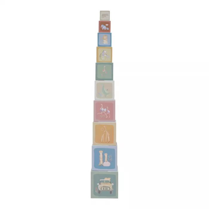 Cutii pentru stivuire din carton FSC - Safari Friends - Little Dutch